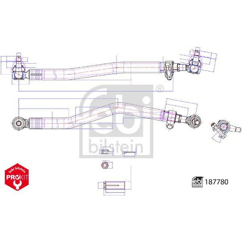 Febi Centre Rod Assembly Front 187780