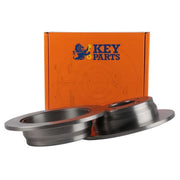 Key Parts 2 x Solid Rear Brake Discs KBD4699