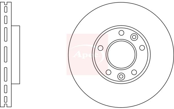 Apec 2 x Brake Disc Set Vented