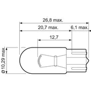 Valeo 10 x Indicator Turn Signal Bulb W2.1x9.5d 12V 5W 032211