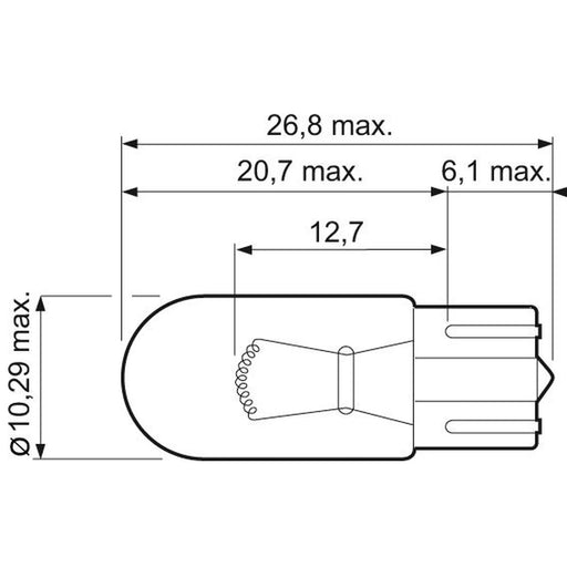Valeo 10 x Indicator Turn Signal Bulb W2.1x9.5d 12V 5W 032211