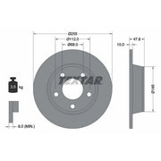Textar 2 x Solid Rear Brake Discs 92117303