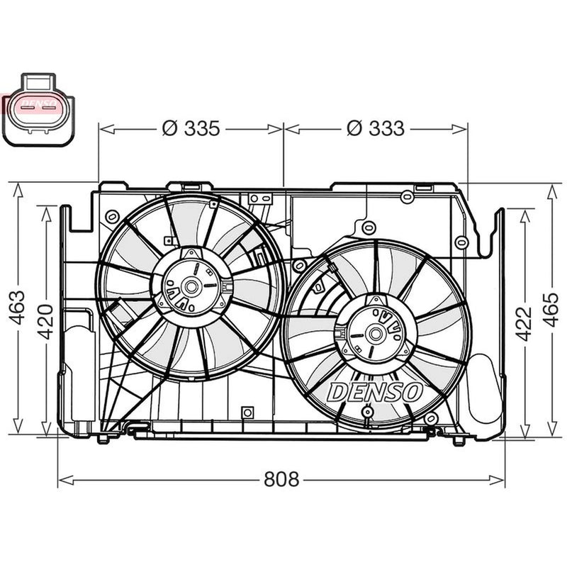 Denso Engine Cooling Fan DER50002