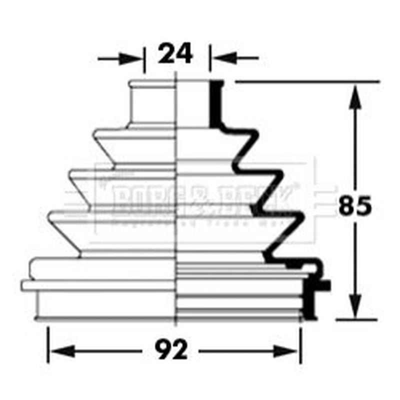 Borg & Beck Drive Shaft Bellow Kit Front Left BCB2373