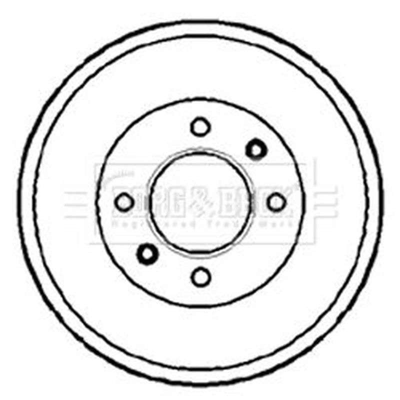 Borg & Beck Brake Drum Assembly Rear BBR7088