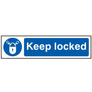 Scan Keep Locked - PVC Sign 200 x 50mm - 5011