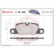 Brembo Rear Brake Pad Set P65020