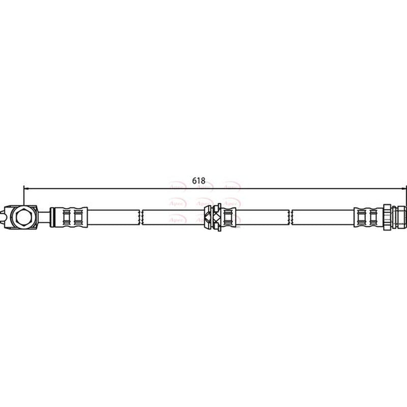 Apec Brake Hydraulic Hose Line Front HOS3740