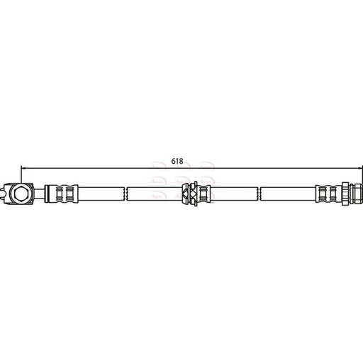 Apec Brake Hydraulic Hose Line Front HOS3740