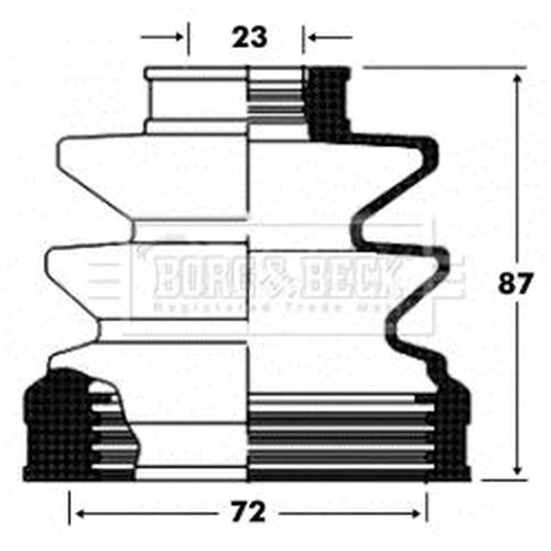Borg & Beck Drive Shaft Bellow Kit Front Left BCB2827