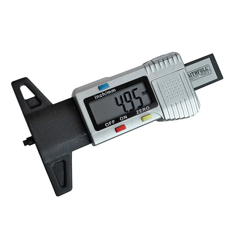 Faithfull Tyre Depth Gauge Digital Readout 0-25mm - FAIAUDEPTH