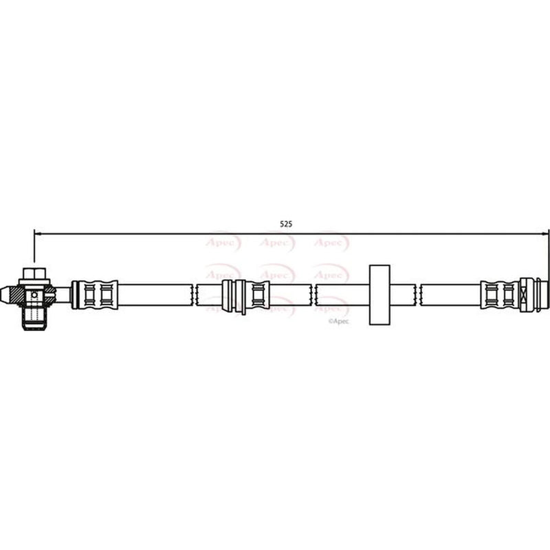 Apec Brake Hydraulic Hose Line Front HOS3273
