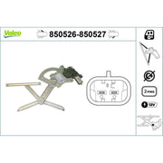Valeo Electric Window Regulator Lifter Right Front 850527