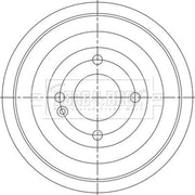 Borg & Beck Brake Drum Assembly Rear BBR7288