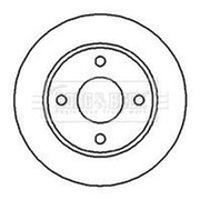 Borg & Beck 2 x Solid Front Brake Discs BBD4077