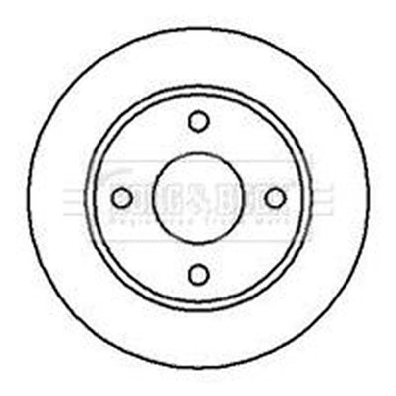 Borg & Beck 2 x Solid Front Brake Discs BBD4077