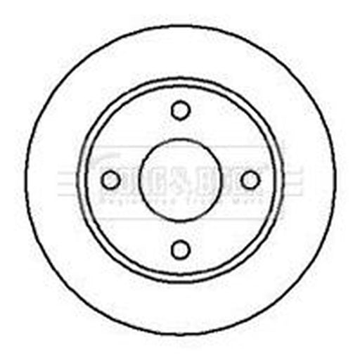 Borg & Beck 2 x Solid Front Brake Discs BBD4077
