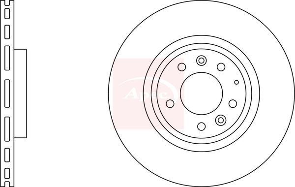 Apec 2 x Brake Disc Set Vented