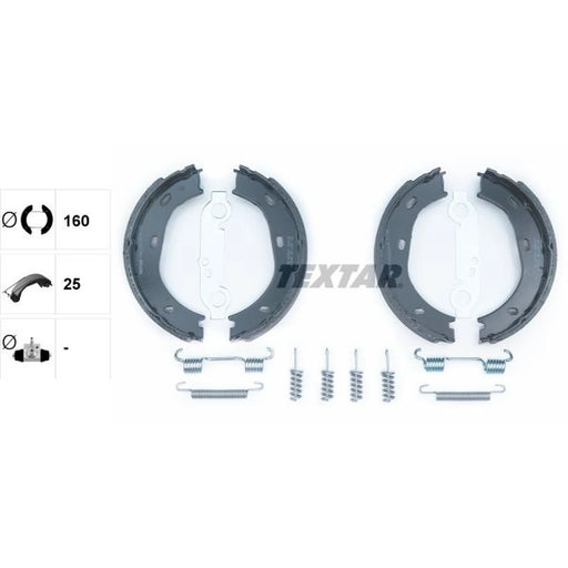 Textar 4 x Parking Brake Shoe Set 91025900