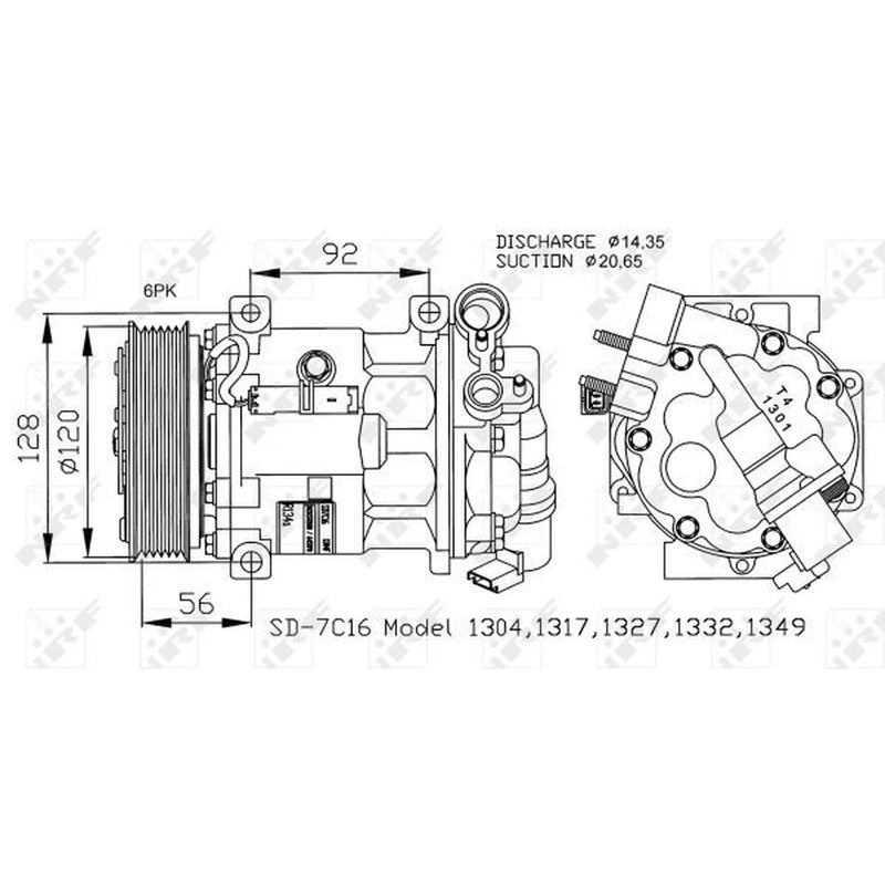 NRF Air Conditioning Compressor 32239