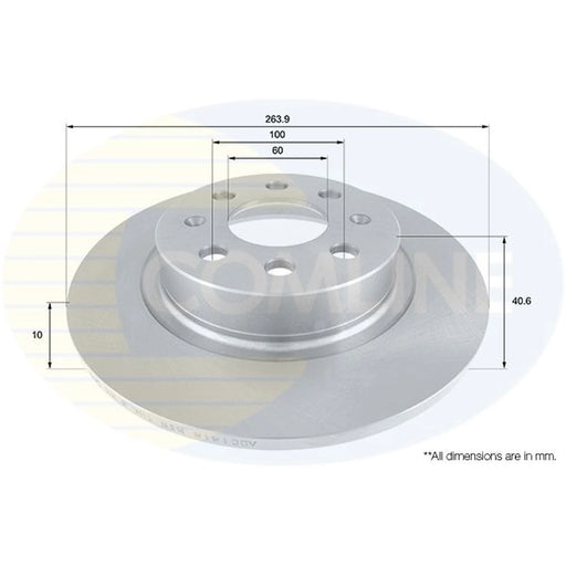 Comline 2 x Solid Rear Brake Discs ADC1818