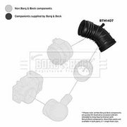 Borg & Beck Air Filter Intake Hose NBR (nitrile butadiene rubber) BTH1407