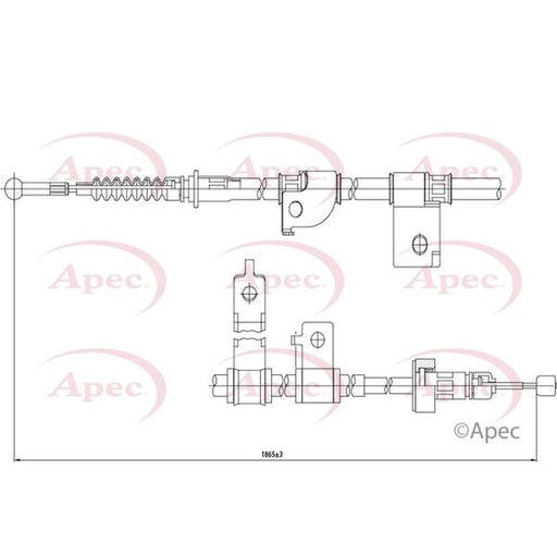 Apec Handbrake Cable Left Rear CAB1515