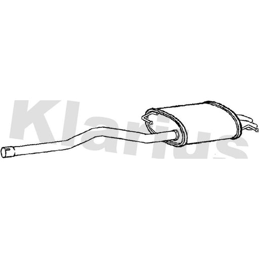Klarius Box With Tail Pipe Rear VW618C