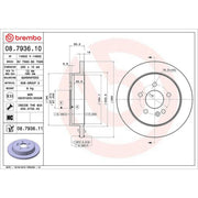 Brembo 2 x Solid Rear Brake Discs 08.7936.11