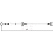Apec Brake Hydraulic Hose Line Front HOS4070