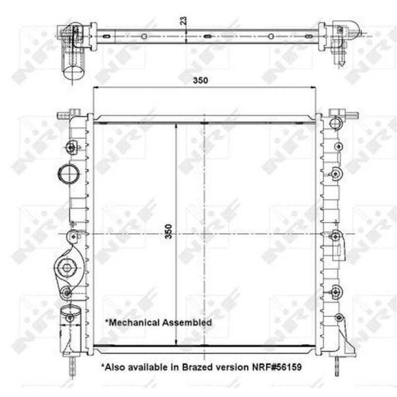 NRF Engine Radiator 58196