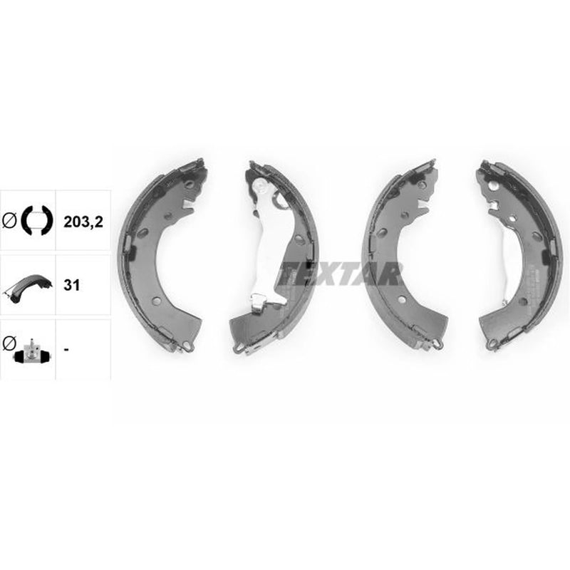 Textar Brake Shoe Set Axle Kit 91063300