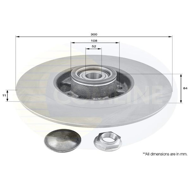Comline 2 x Solid Rear Brake Discs ADC3016