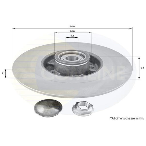 Comline 2 x Solid Rear Brake Discs ADC3016