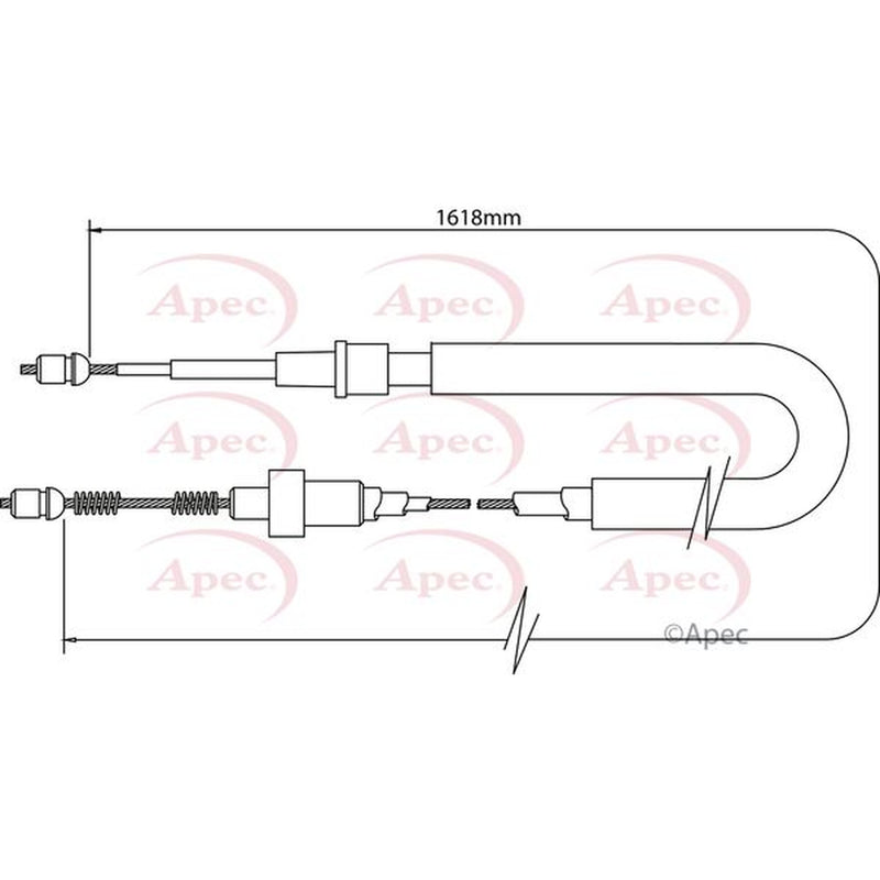 Apec Handbrake Cable Left Rear CAB1411