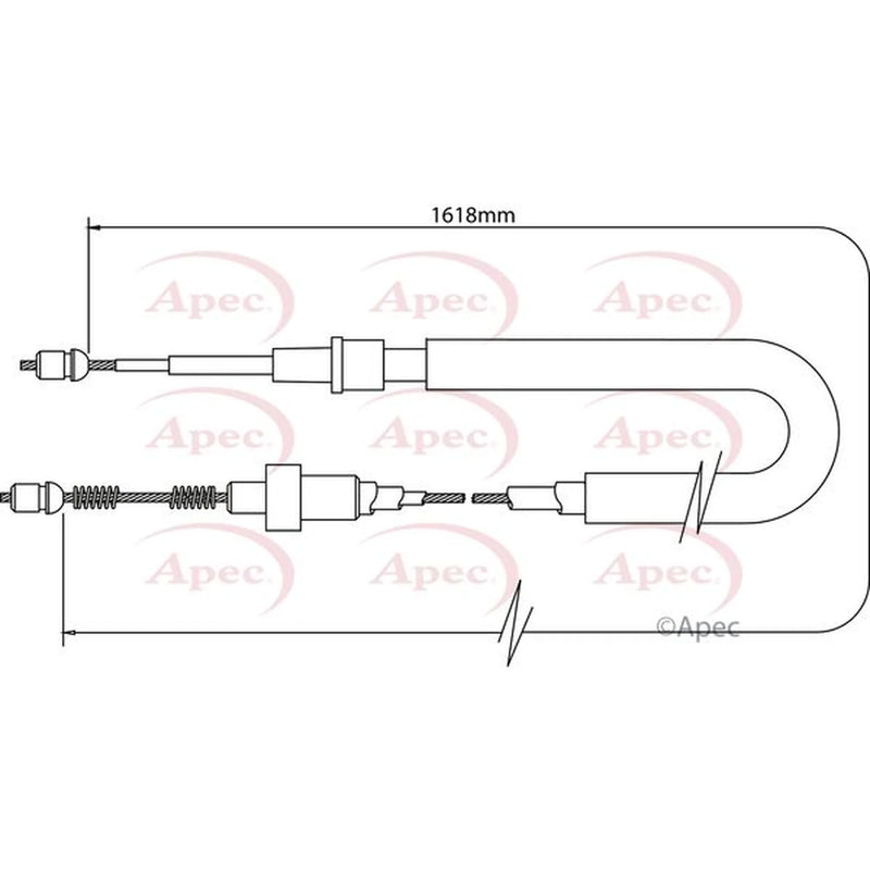 Apec Handbrake Cable Left Rear CAB1411