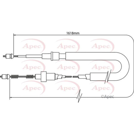 Apec Handbrake Cable Left Rear CAB1411