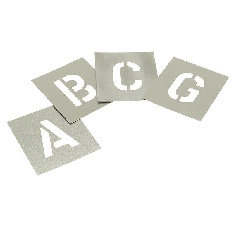 Set of Zinc Stencils - Letters 1in - L1