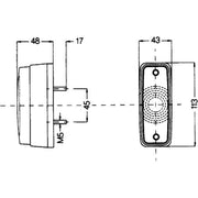 Hella Lamp Po 2PF Right 2PF 997 027-011 8041093 2PF 997 027-011
