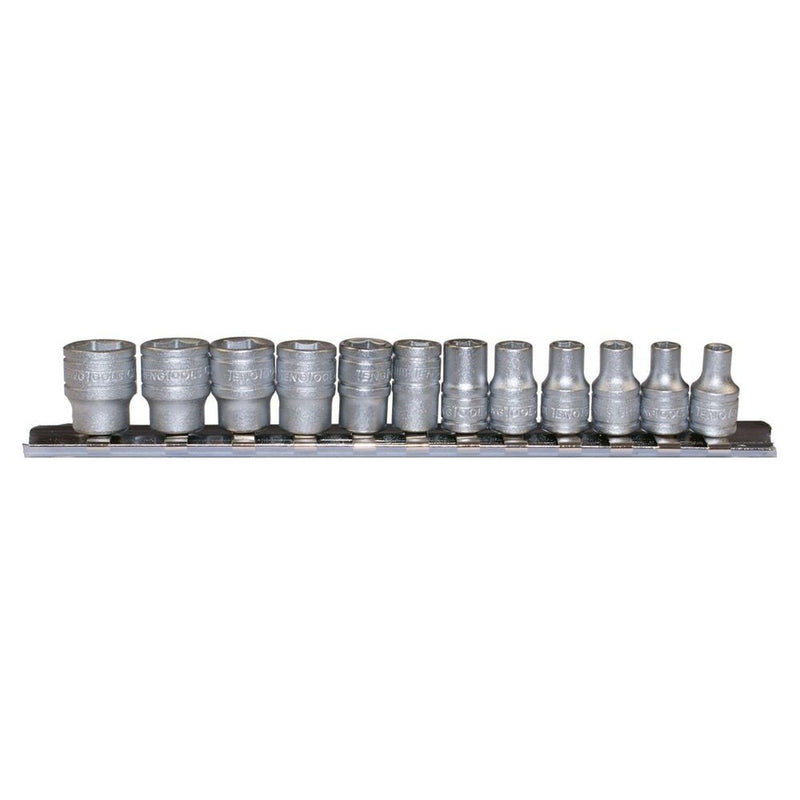 Teng Tools Socket Clip Rail Set 1/4" Drive 12 Pieces