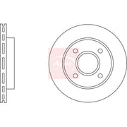 Apec 2 x Vented Front Brake Discs DSK208