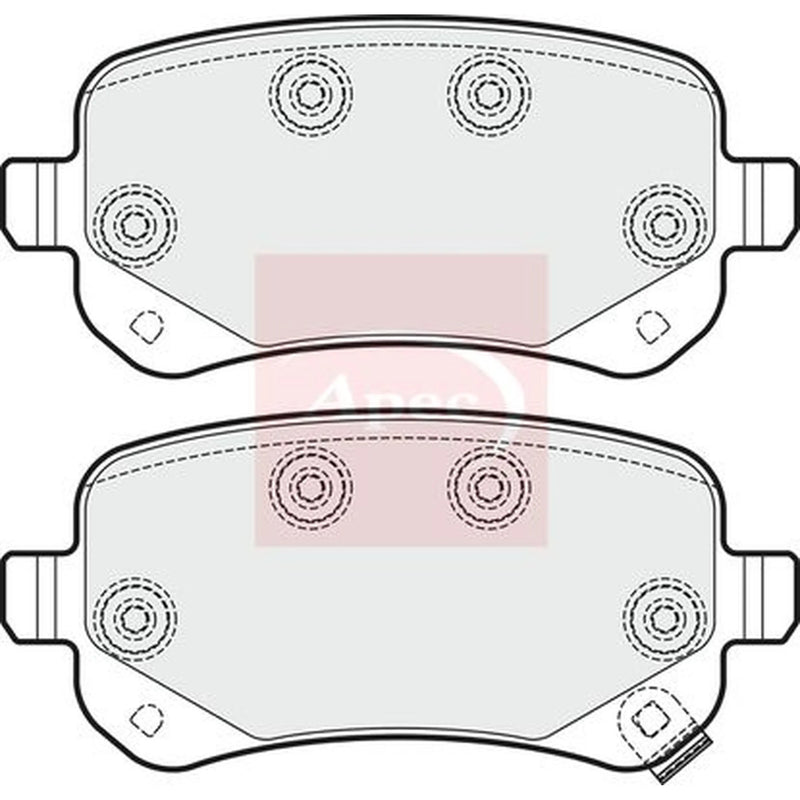 Apec Rear Brake Pad Set PAD1701