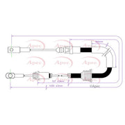 Apec Handbrake Cable Front CAB1593