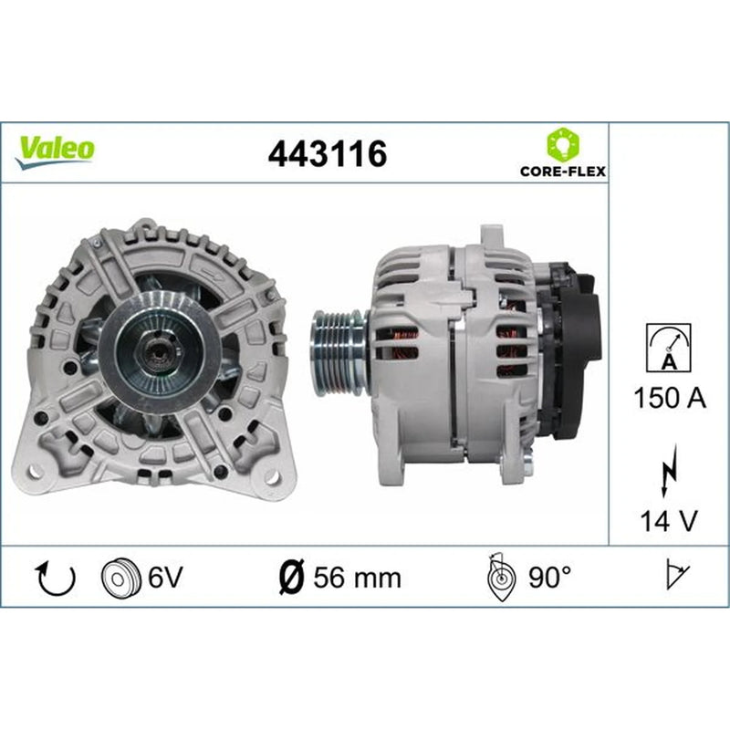 Valeo Car Alternator 12V 443116