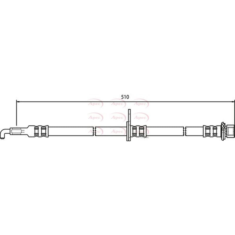 Apec Brake Hydraulic Hose Line Front Right HOS3745