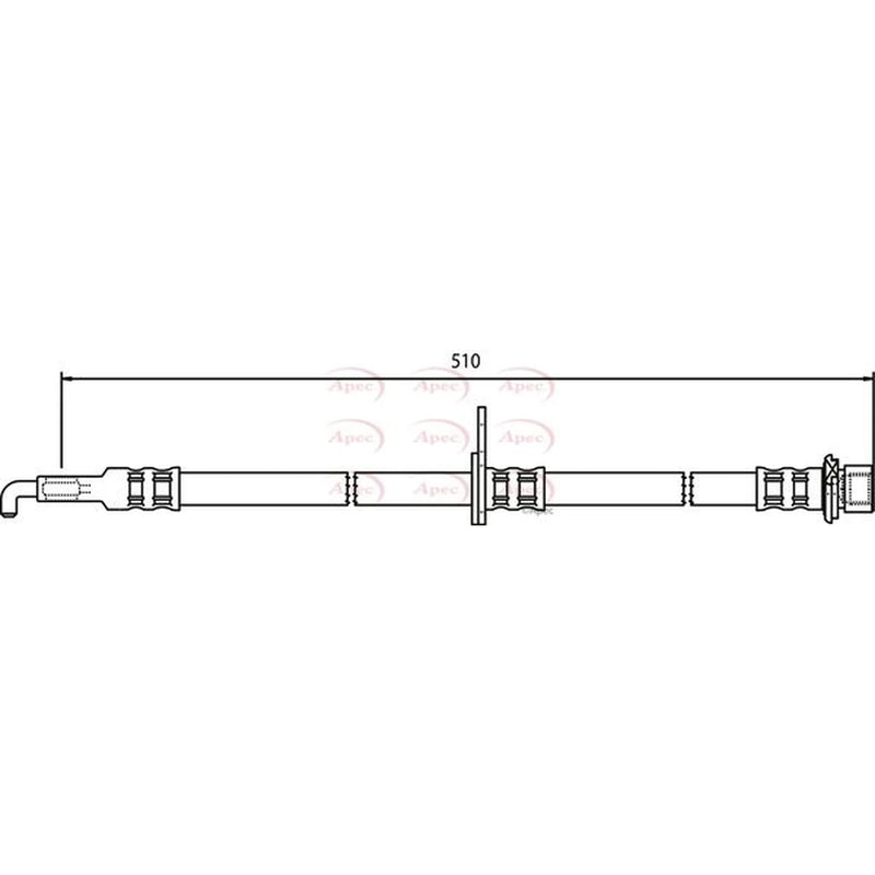 Apec Brake Hydraulic Hose Line Front Right HOS3745
