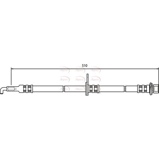 Apec Brake Hydraulic Hose Line Front Right HOS3745