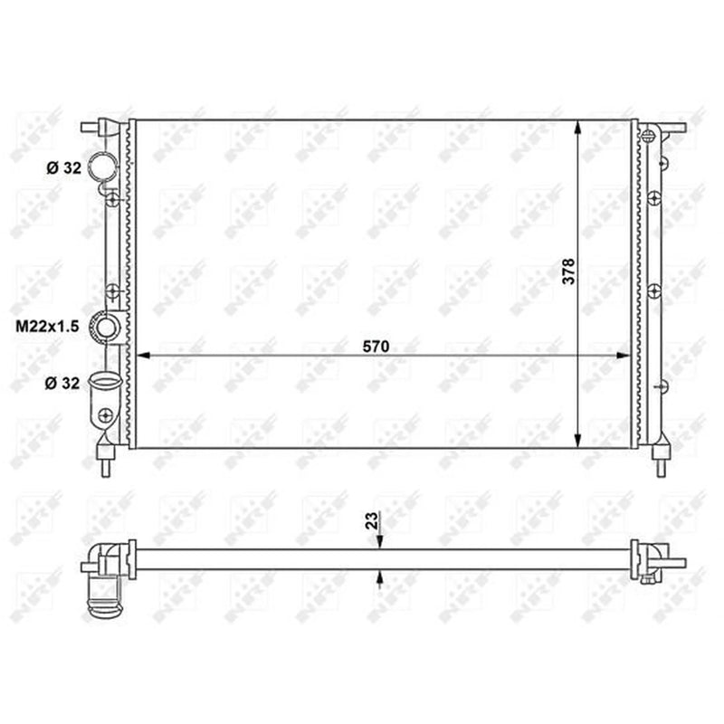 NRF Engine Radiator 58852