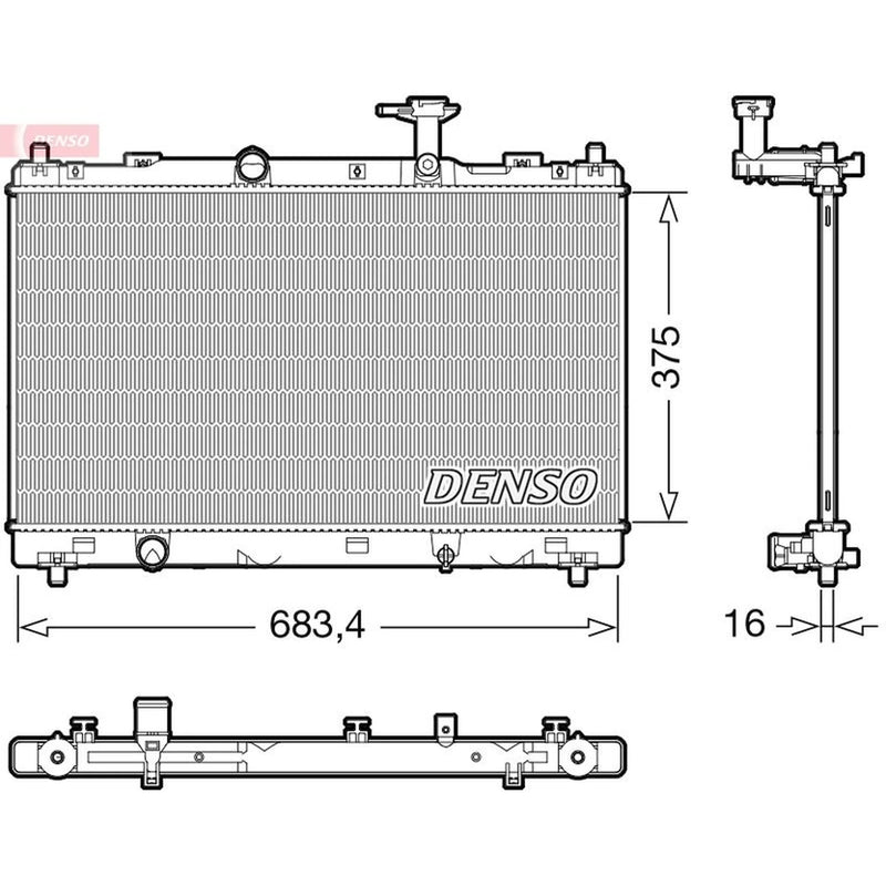 Denso Engine Radiator DRM47038