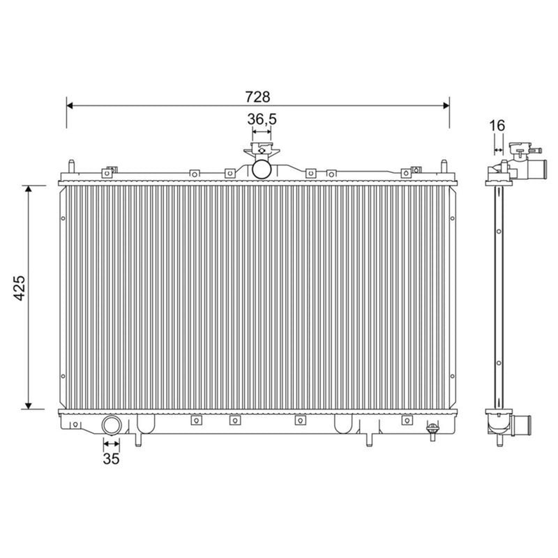 Valeo Engine Radiator 701239